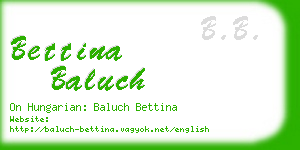 bettina baluch business card